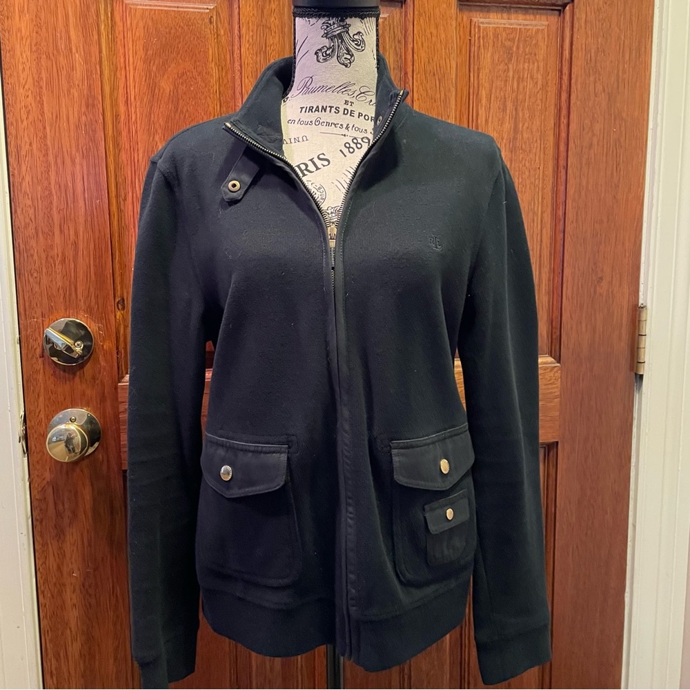 Ralph Lauren black knit jacket - medium